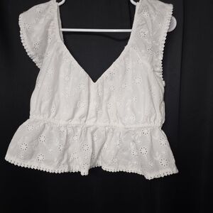 Celebrity Pink Juniors Eyelet Flutter Sleeve Top & Short Set